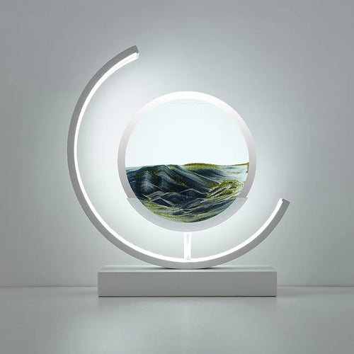 LED sand art table lamp for dynamic interior decoration - vue 17 sur 16