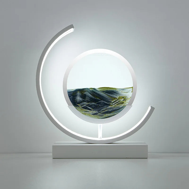LED sand art table lamp for dynamic interior decoration - vue 16 sur 16