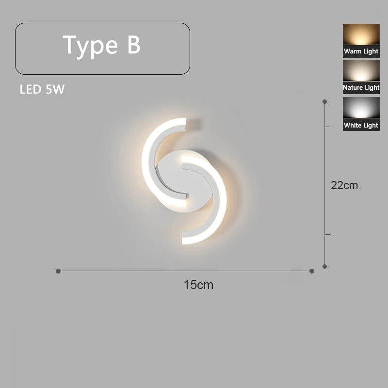 Minimalist surface mounted LED wall light - vue 9 sur 16