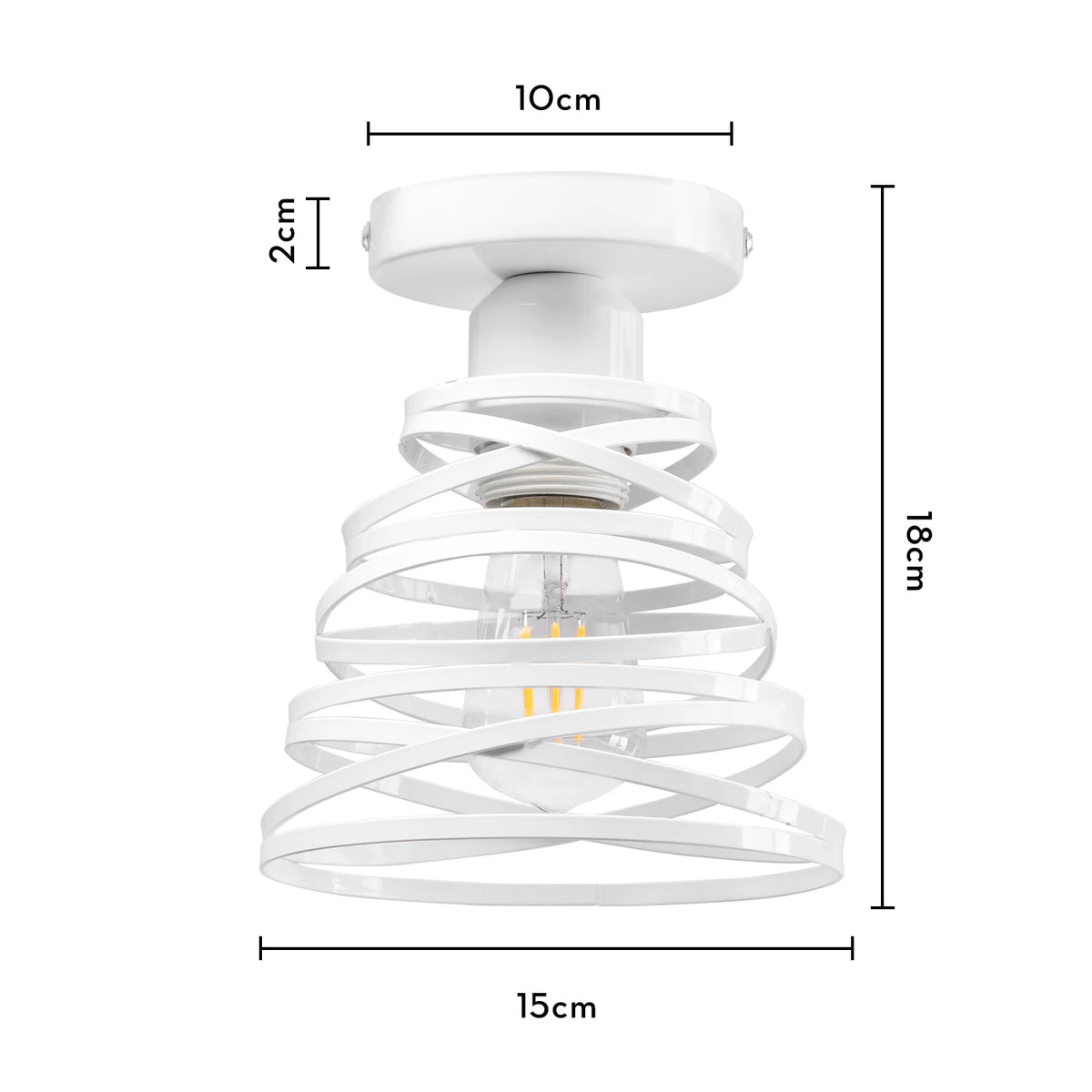 Modern retro spiral pendant light shade - vue 11 sur 12
