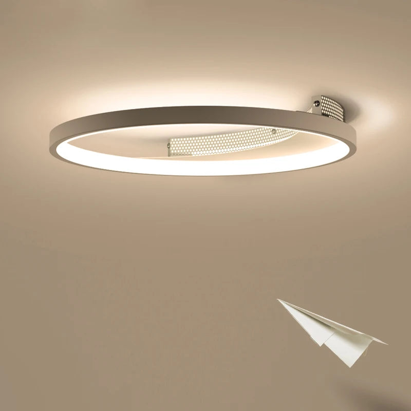 Modern LED ceiling light with remote control for stylish indoor lighting
