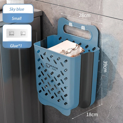 panier de rangement pliable à suspendre pour linge sale - vue 13 sur 19