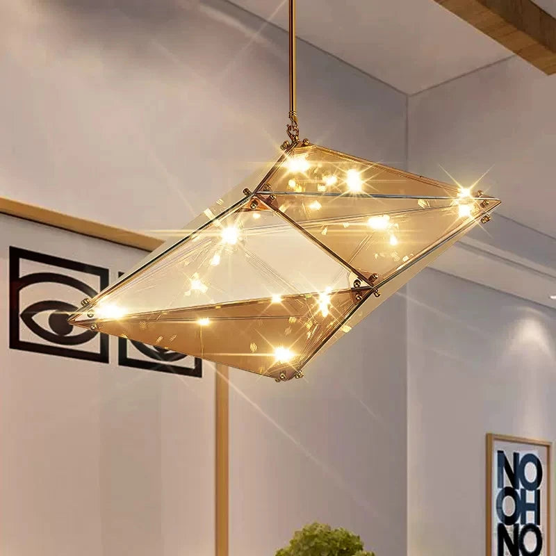 Modern crystal chandelier with water drop design for interiors - vue 4 sur 10