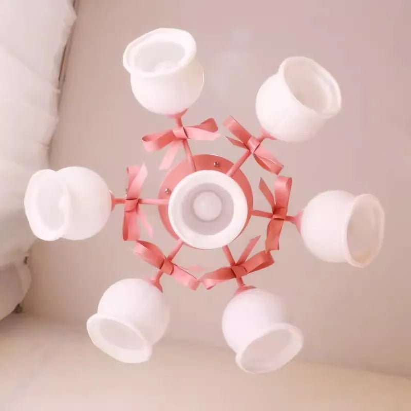 Cream style ceiling light for princess and girls' bedrooms - vue 3 sur 9