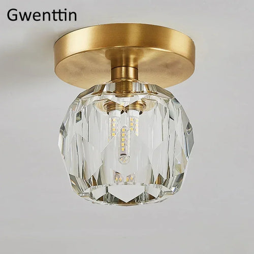 Modern crystal ceiling light for elegant interior decoration - vue 2 sur 7