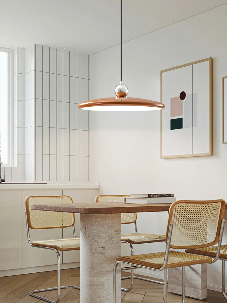 Designer flying saucer pendant light for modern decor