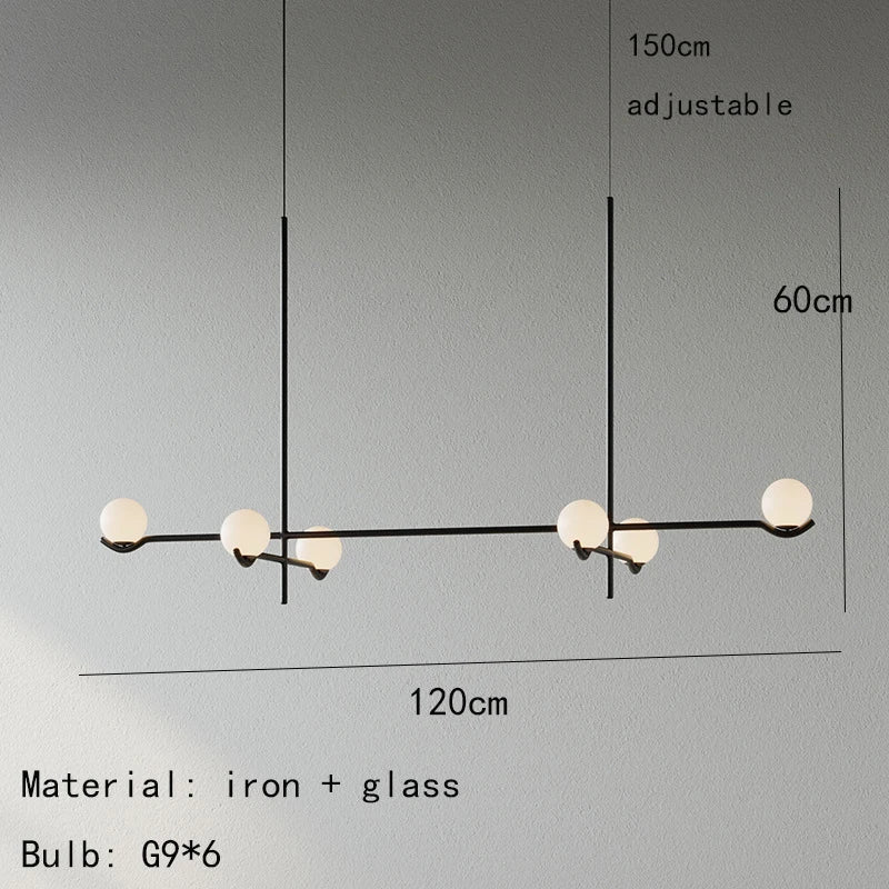 Modern glass pendant light decorative indoor fixture