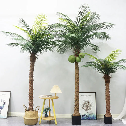 Artificial coconut tree large green plant for indoor decoration - vue 2 sur 15