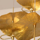 Art Deco copper LED chandelier with adjustable cord