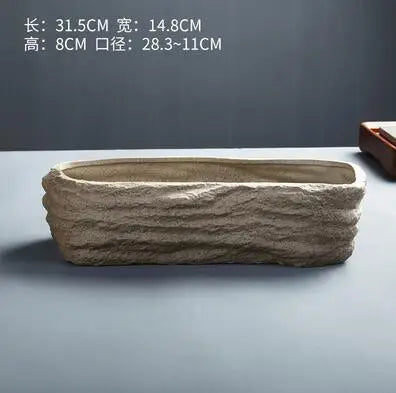 Ceramic Rock Mud Imitation Stone Tea Washing Pen Wash Tea Cups, Household Tea Set Accessories, Extra Large Basin - vue 9 sur 11