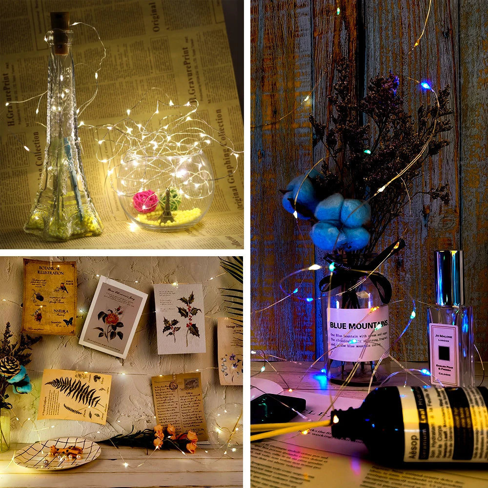 LED string lights with remote control for parties and decorations - vue 4 sur 12