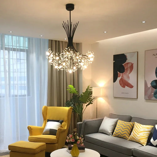 Modern crystal chandelier with LED luminaria lampadario - vue 4 sur 10