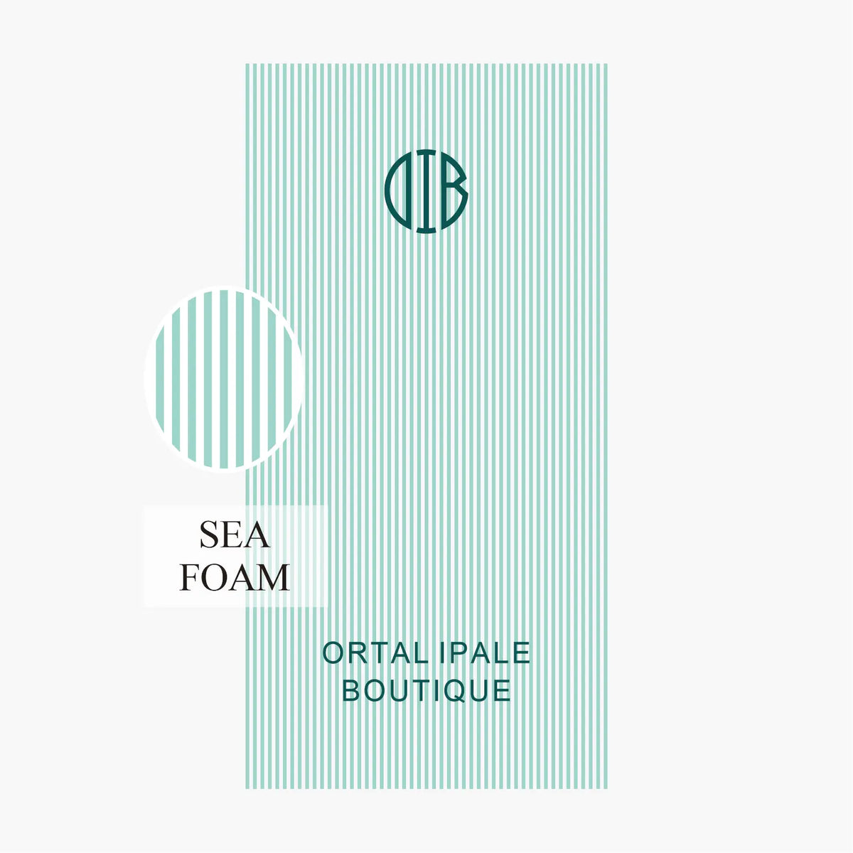 serviette de plage personnalisée rayures monogramme style preppy