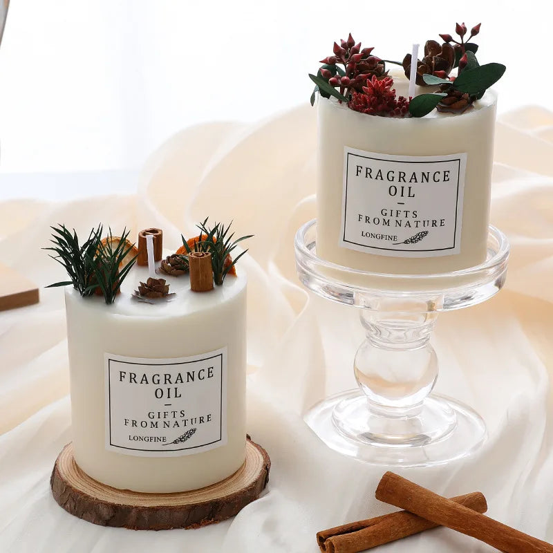 romantic scented soy wax candles with dried flowers - vue 3 sur 10