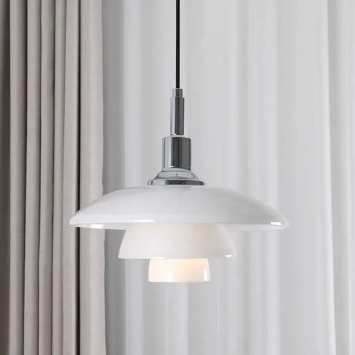 Danish designer decorative glass lampshade pendant light - vue 4 sur 12