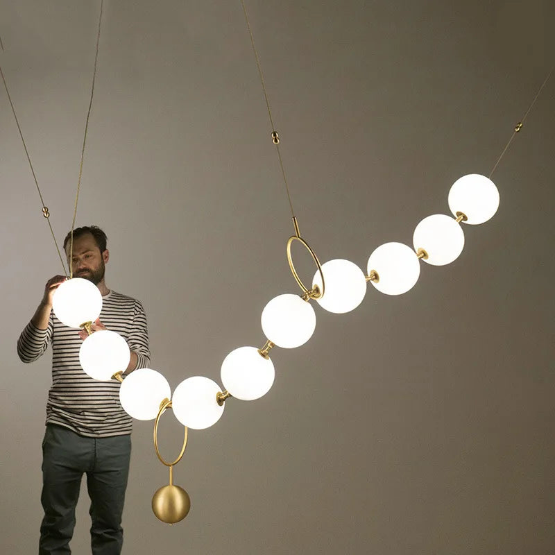 Nordic acrylic LED chandelier for home decor