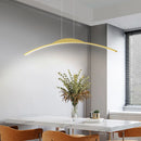 Nordic style curved long table for bar and restaurant