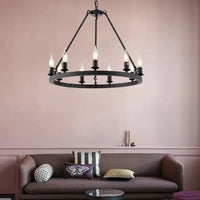 Scandinavian retro industrial chandelier for café and bar