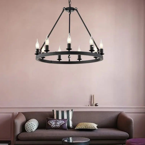 Scandinavian retro industrial chandelier for café and bar