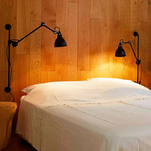 American style wall lamp with plug and rotating lampshade - vue 3 sur 12