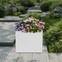 square metal planter for indoor and outdoor plants