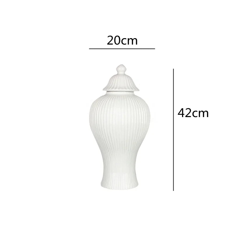 decorative ceramic tea and ginger jar with lid