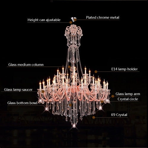 Modern crystal chandelier for elegant interior decor - vue 6 sur 12