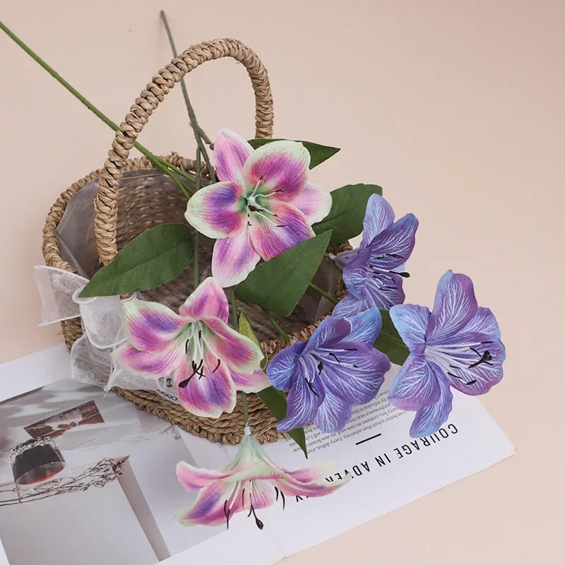 Decorative silk lily flowers for indoor and outdoor use - vue 4 sur 15