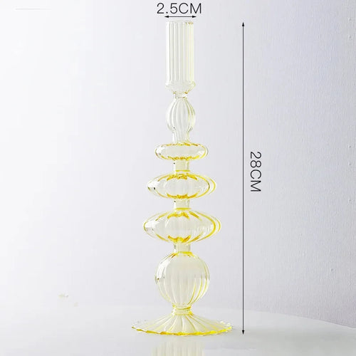 European glass candle holder for decoration and weddings - vue 25 sur 30