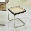 low stool in old Japanese-style rattan for living room or entrance