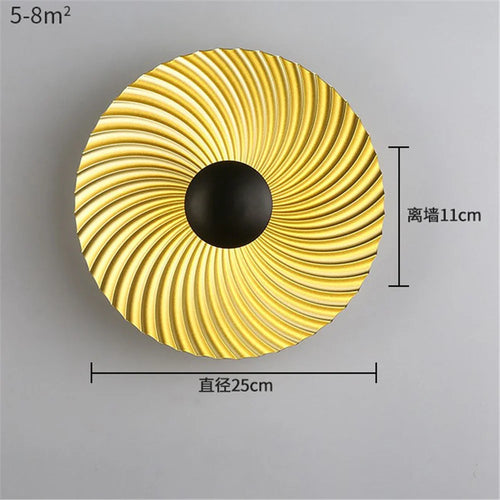 Nordic round metal LED wall light for modern interiors - vue 20 sur 23