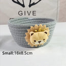 woven animal storage basket for toys and miscellaneous items