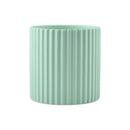 ceramic flower pot vertical lines for indoor plants