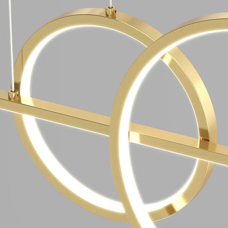 Modern minimalist LED chandelier for home decor - vue 6 sur 6