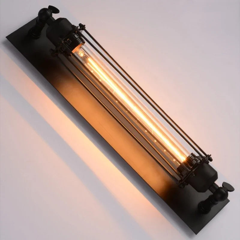 Retro industrial style LED wall light for home interior decor - vue 3 sur 7