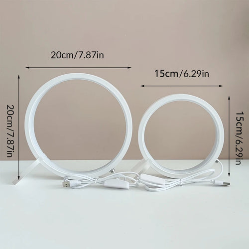 Round USB LED lamp with continuous dimming - vue 4 sur 6