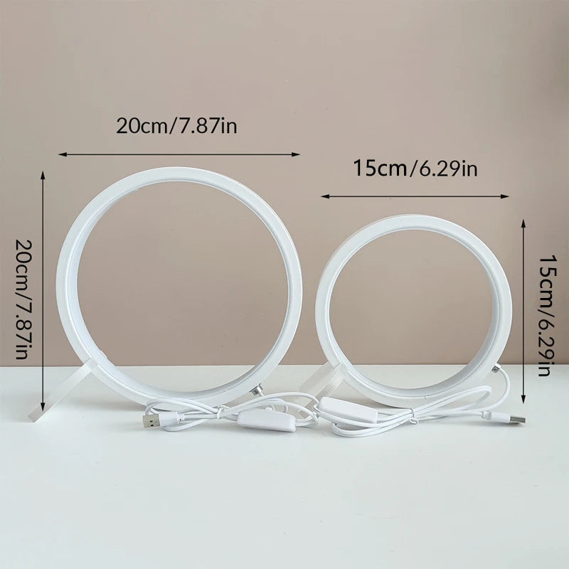 Round USB LED lamp with continuous dimming - vue 3 sur 6
