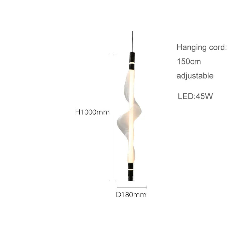 Modern artistic acrylic LED chandelier pendant light - vue 16 sur 18