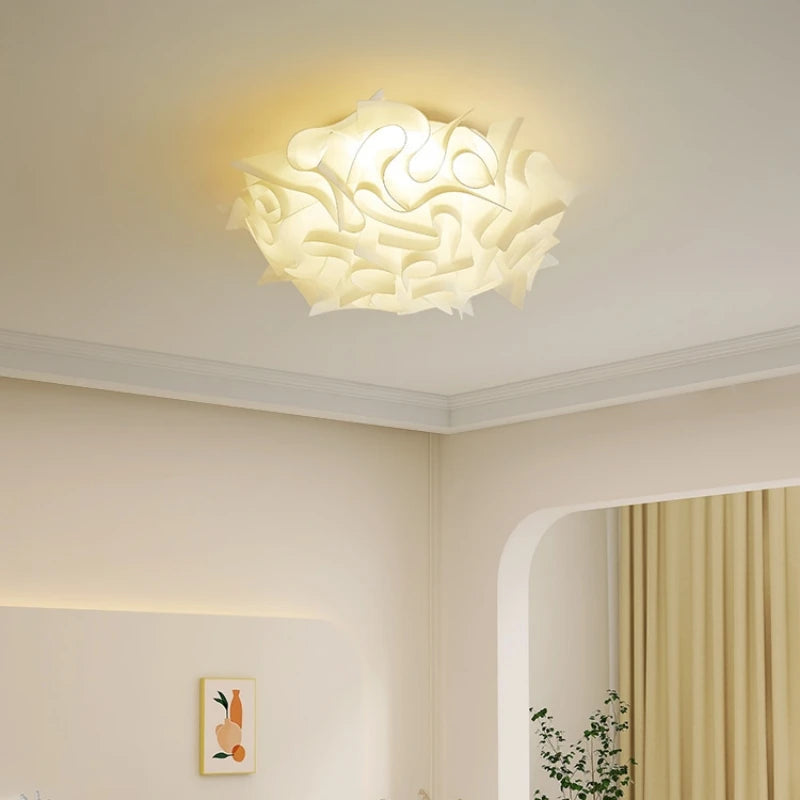 Romantic flower dimmable LED ceiling light with remote control PVC