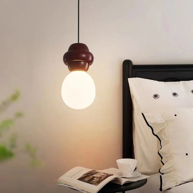 Mini resin pendant light with adjustable cable