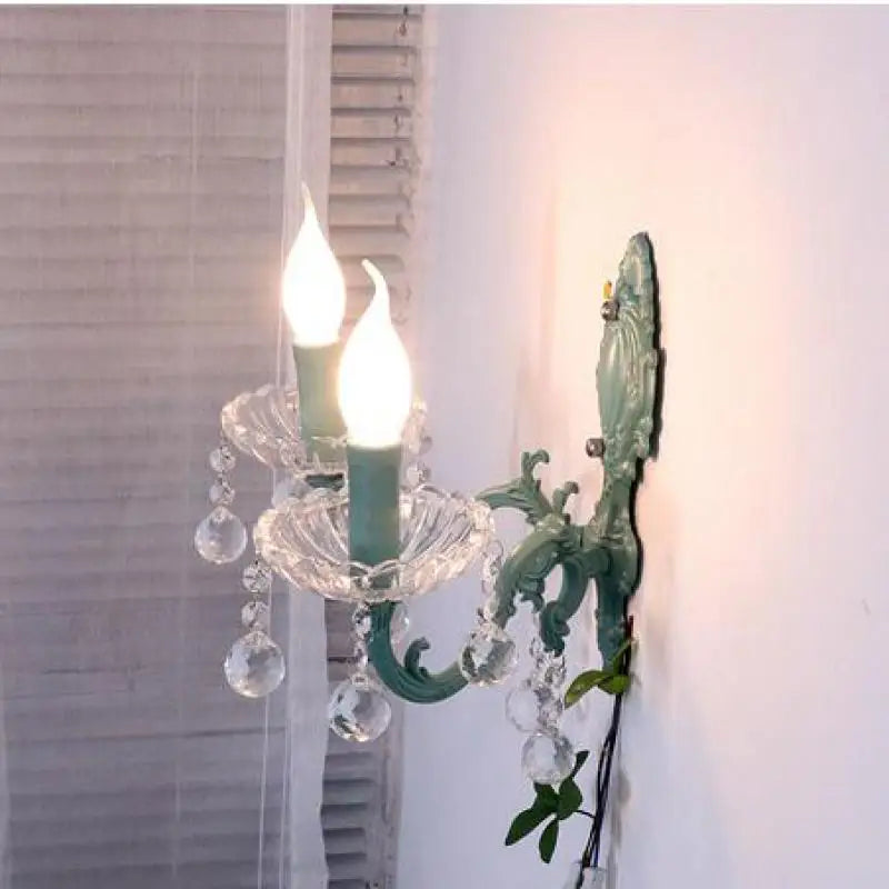 Crystal wall light for decorative indoor lighting