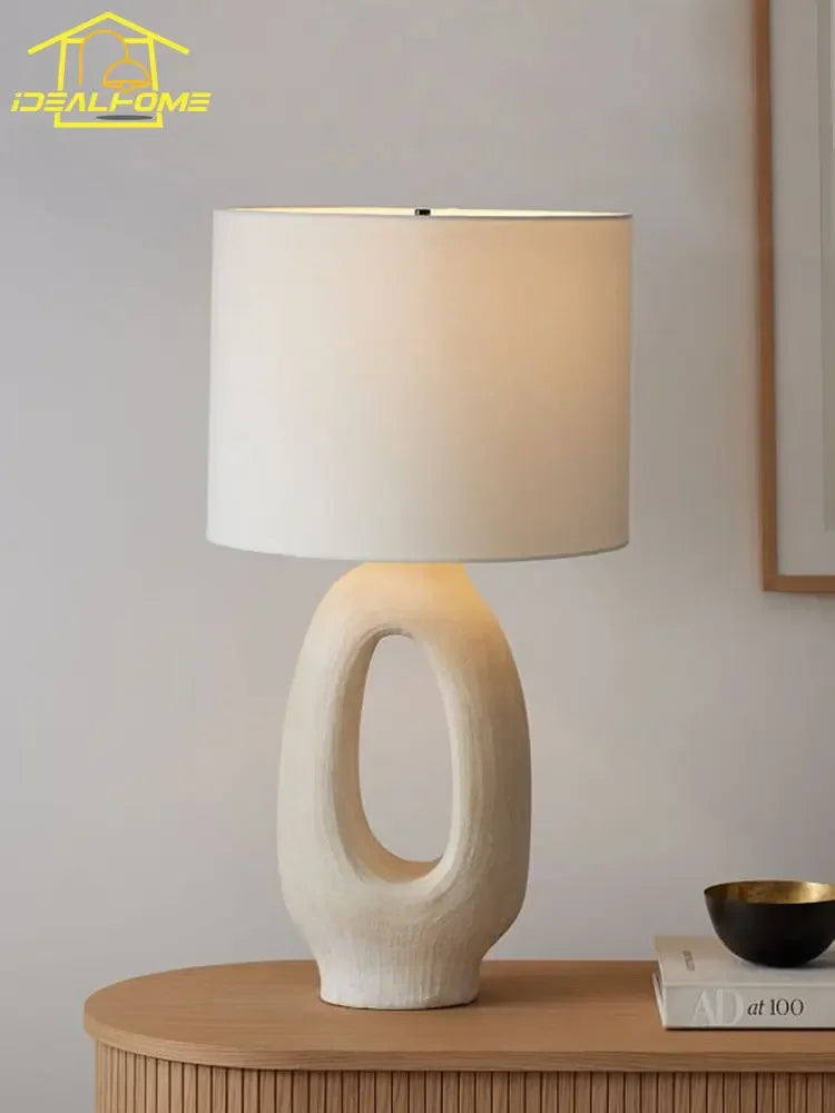 Modern wabi-sabi resin decorative and artistic desk lamp