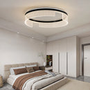 Modern round LED ceiling light in metal and acrylic for indoors