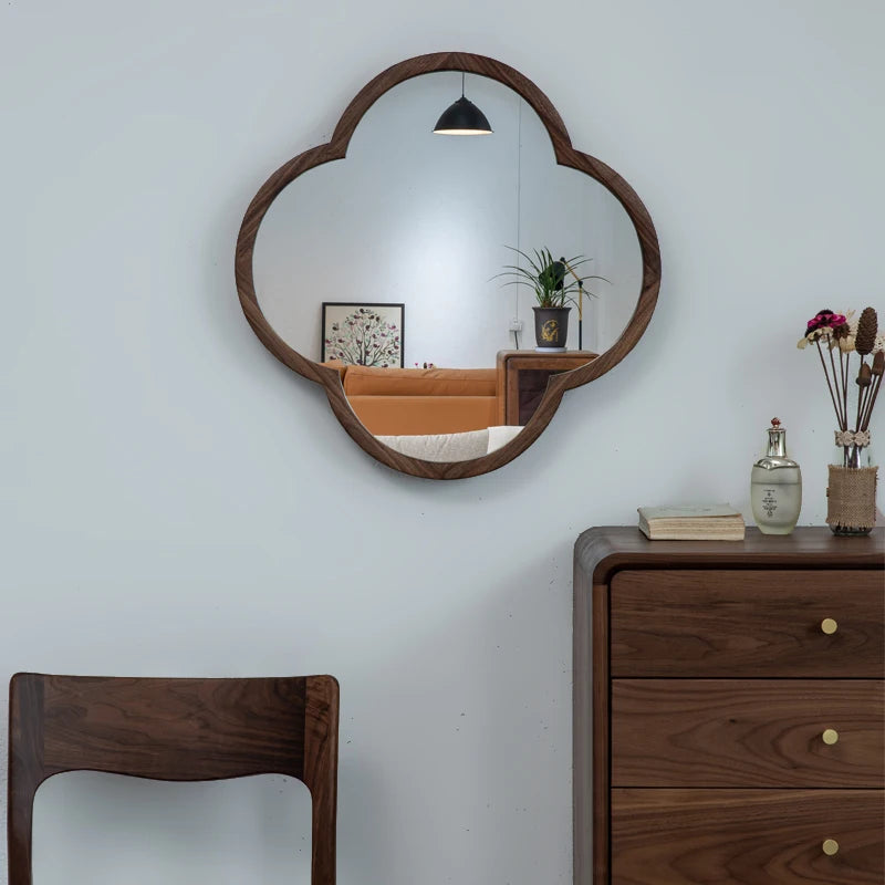 decorative wooden mirrors for makeup and interior decoration