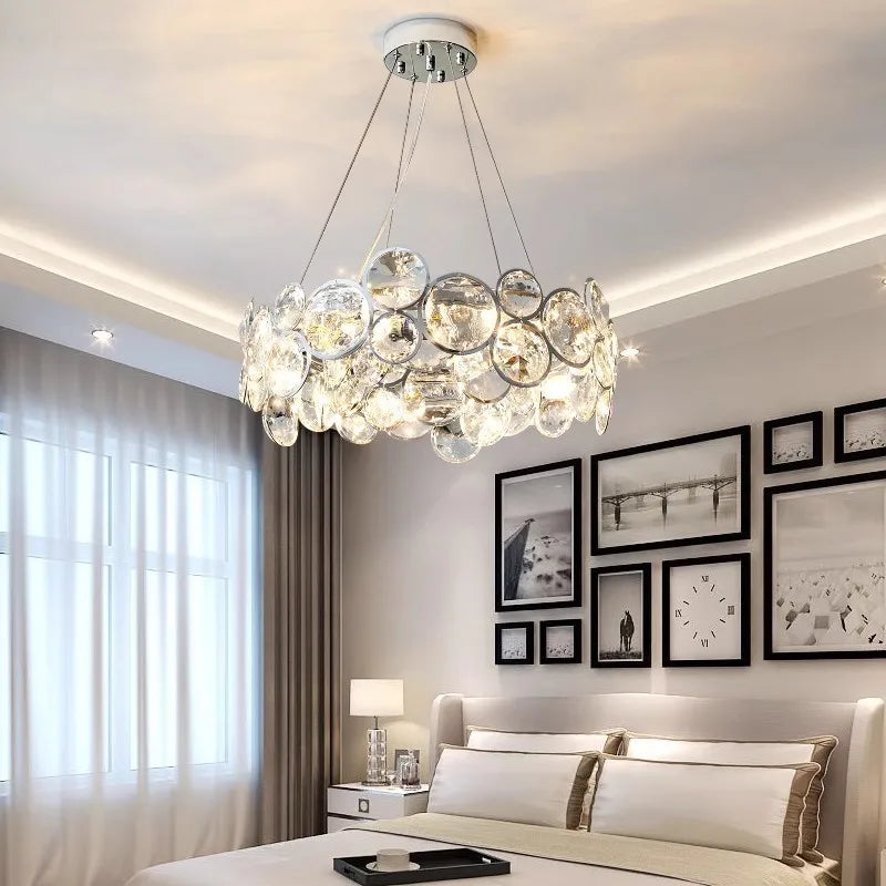 Modern nordic style crystal chandelier for luxurious interiors - vue 6 sur 10