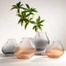 striped blown glass vase for creative floral decoration