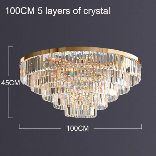 Luxury crystal chandelier for stylish interior decoration and elegant lighting - vue 9 sur 10