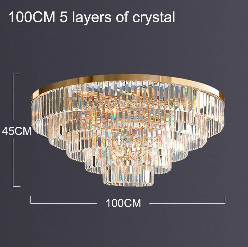 Luxury crystal chandelier for stylish interior decoration and elegant lighting - vue 8 sur 10