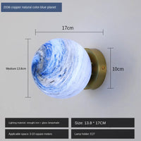 Modern minimalist planet ball ceiling light for European interiors