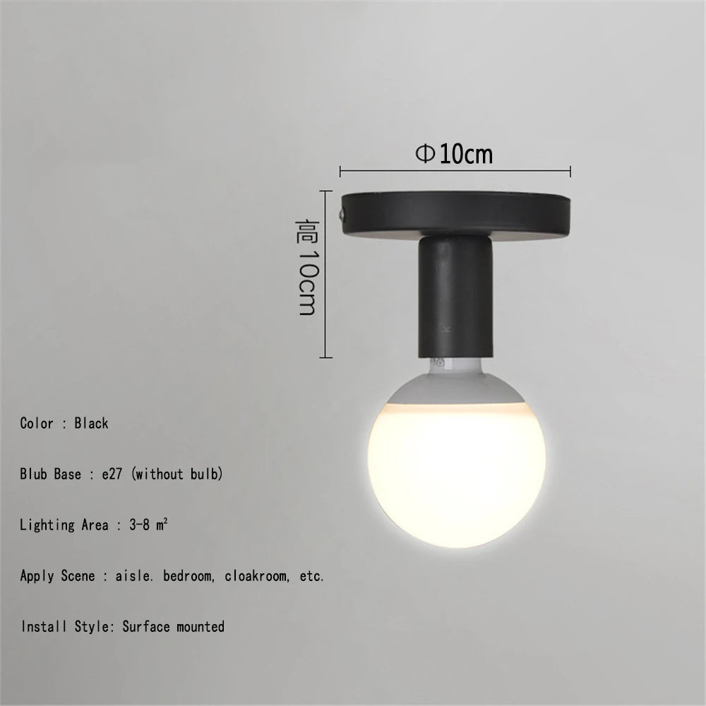 Modern industrial retro metal ceiling light